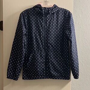 Old Navy Navy Blue Polka Dot Kids Raincoat